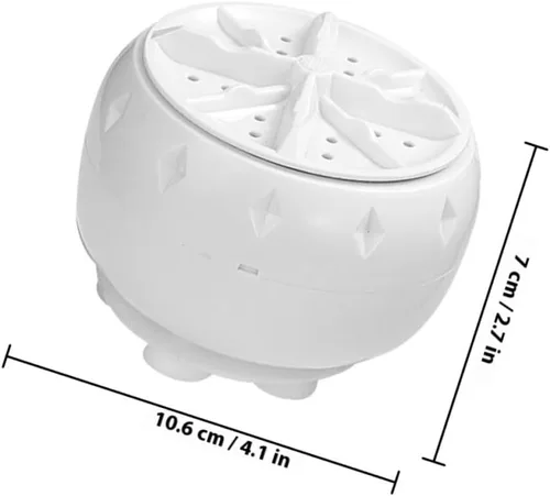 Miniatura 2 de Lavadora portátil con mini turbina con limpieza ultrasónica, lavadora de mesa alimentada por USB para Rv, camping, viajes y uso doméstico
