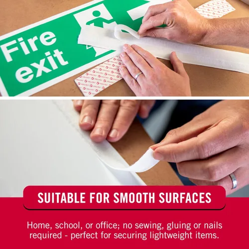Miniatura 4 de VELCRO Brand - Sujetadores Sticky Back; cinta adhesiva de 3/4 de pulgadas; ideal para el hogar Blanco