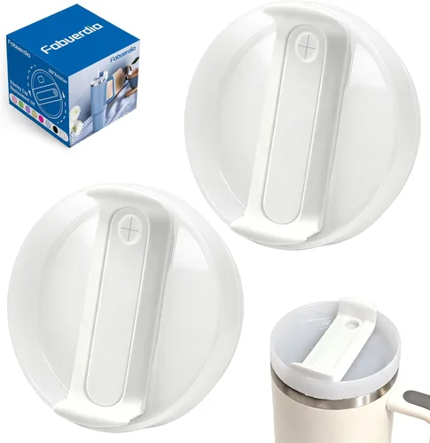 Miniatura 9 de Tapa de repuesto para vaso de 40 onzas compatible con Stanley Quencher, paquete de 2 fundas transparentes a prueba de derrames para accesorios