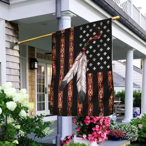 Miniatura 2 de FLAGWIX Banderas – Bandera del orgullo nativo americano THH2489F, bandera de casa (29.5 x 39.5 pulgadas) – Banderas de jardín de casa de Estados