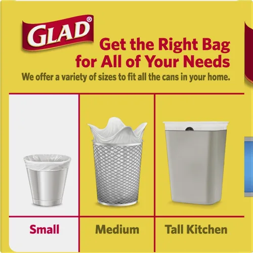 Miniatura 2 de Glad Febreze - Bolsas de basura pequeñas de 4 galones, bolsas de basura frescas y limpias, resistentes al olor con amarre rápido, 26
