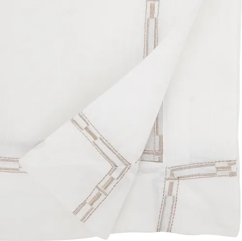 Miniatura 2 de SARO LIFESTYLE Elegante mantel bordado, dorado, 72