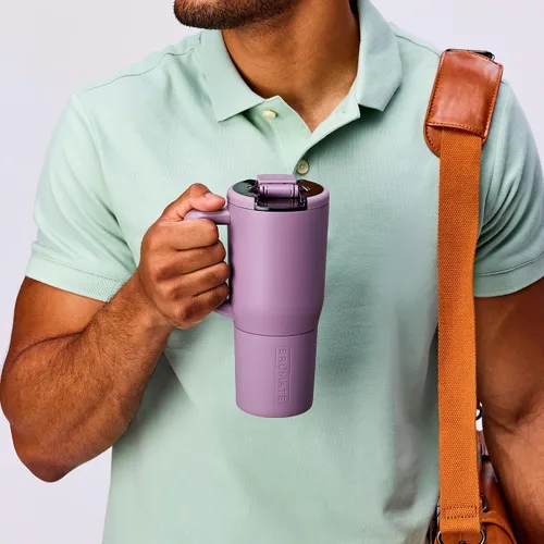 Miniatura 6 de BrüMate Müv – Taza de café térmica de 25 onzas, 100% a prueba de fugas, con asa y tapa, taza de café de acero inoxidable para viaje, taza de café