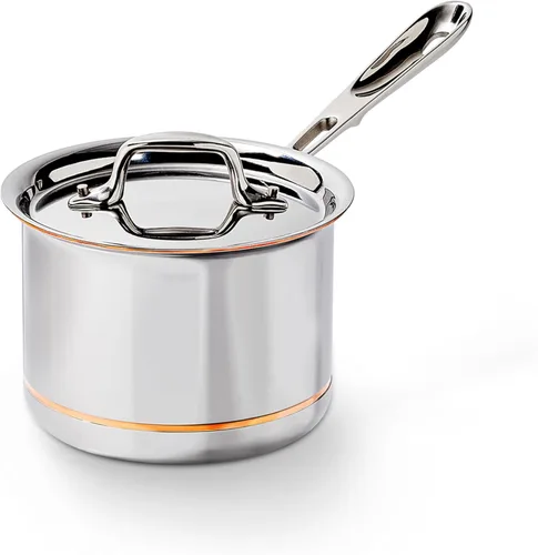 Cacerola All-Clad 6201,5 SS núcleo de cobre 5-pliegues se puede lavar en lavaplatos, utensilios de cocina, Acero inoxidable