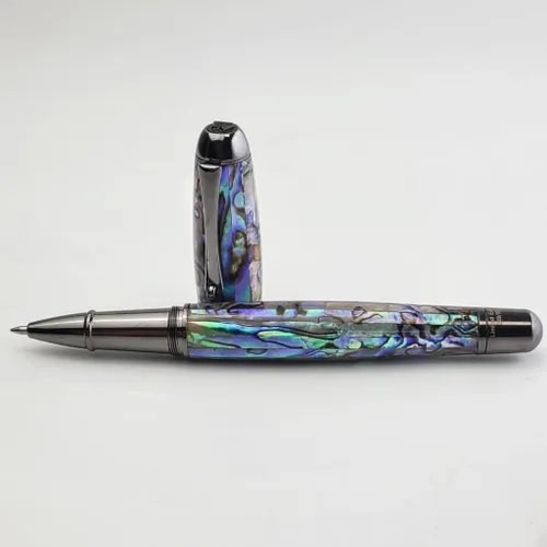 Miniatura 12 de Monteverde USA Super Mega - Bolígrafo de punta redonda de fibra de carbono, borde cromado, cuerpo de fibra de carbono duradero, recargable con Fibra