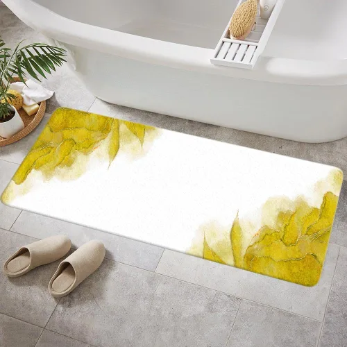 Miniatura 24 de Tapetes de baño de mármol verde y dorado para baño, de franela verde oliva esmeralda oscuro, tapete de baño para ducha, antideslizante, moderno