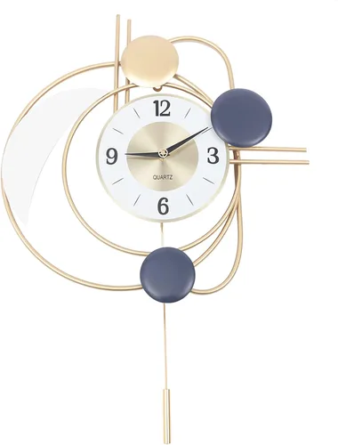 Miniatura 12 de Reloj de pared grande de 20 pulgadas, moderno reloj de pared de péndulo de mariposa, decoración artística silenciosa, sin tictac, decoración