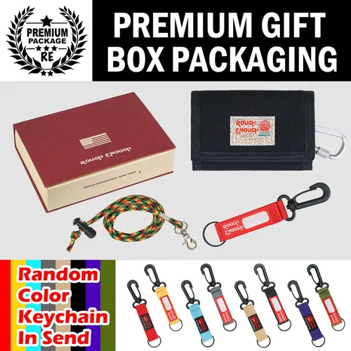 Miniatura 4 de Rough Enough - Carteras para niños con llavero y cordón, regalos de Navidad para adolescentes