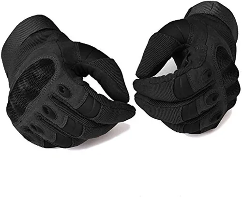 Miniatura 7 de REEBOW GEAR Guantes tácticos para motocicletas, guantes de dedo completo, color negro