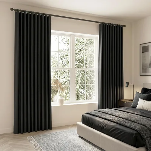 Miniatura 39 de SHINELAND Cortinas opacas cortas para ventanas de dormitorio, cortinas de baño, 45 pulgadas de largo