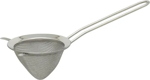 Miniatura 12 de Colador de té HIC amplio con bandeja para goteo incorporada, malla de acero inoxidable 18/8, 2 in, Plateado