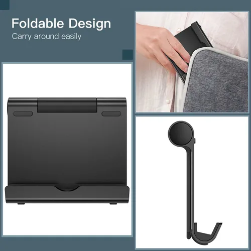 Miniatura 7 de JETech Soporte para Tablet, Soporte de Escritorio Portátil Ajustable, Base Plegable para iPad/iPad Pro/Air/Mini, Galaxy Tab A8/A7 Lite/A7/S8/S7