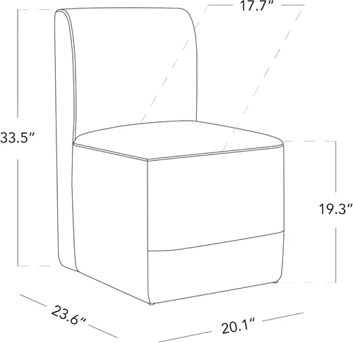 Miniatura 2 de CHITA Juego de 2 sillas de comedor con ruedas, tapizadas sin brazos, modernas sillas de comedor con rodillos para dormitorio, sala de lectura, sala