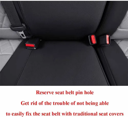 Miniatura 6 de EKR Ranger Fundas de asiento personalizadas para Ford Ranger SuperCrew XL/XLT/Lariat 2019 2020 2021 2022 2023 - Juego completo de fundas de asiento