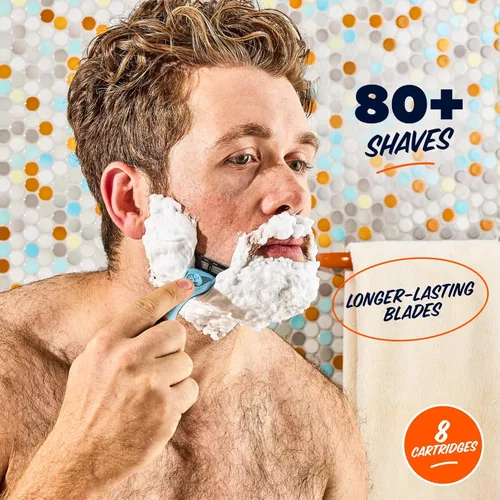 Miniatura 3 de Dollar Shave Club 4 repuestos de maquinilla de afeitar (8 unidades) Cuchillas de enjuague Swift para cabello más largo y grueso