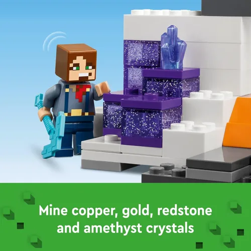 Miniatura 4 de LEGO Minecraft The Badlands Mineshaft Juguete de Videojuego, Set de Exploración Minera con Minifiguras de Minecraft, Regalo de Cumpleaños para Niños
