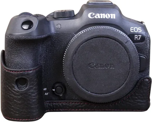 Miniatura 10 de Rieibi EOS R7 - Funda de piel sintética de calidad para cámara digital Canon EOS R7 - Funda de agarre para Canon EOSR7, color negro