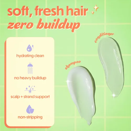 Miniatura 4 de The Hair Toss - Juego de champú y acondicionador para hombres y mujeres, 13.5 floz/7 floz, menta, formulado 4.5 pH, hidratante, sin parabenos