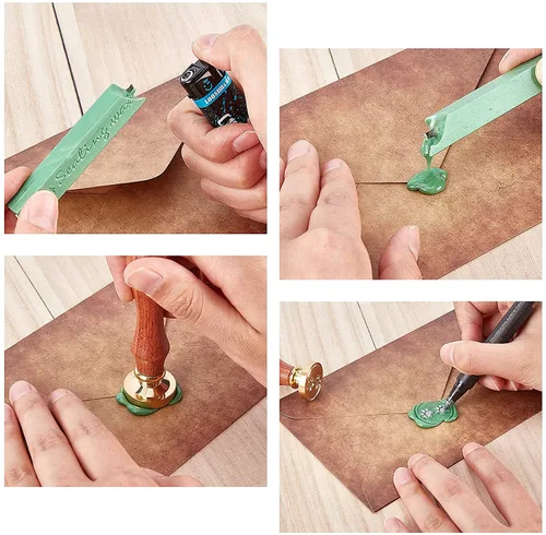 Miniatura 55 de CRASPIRE Sello de cera de fase lunar, sello mágico de sellado de círculo de cobre, cabeza de sello de latón extraíble retro con mango de madera