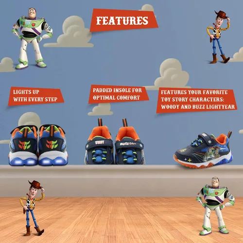Miniatura 6 de Disney Pixar Toy Story - Tenis deportivos iluminados para niño, azulnaranja (niño pequeñoniño)