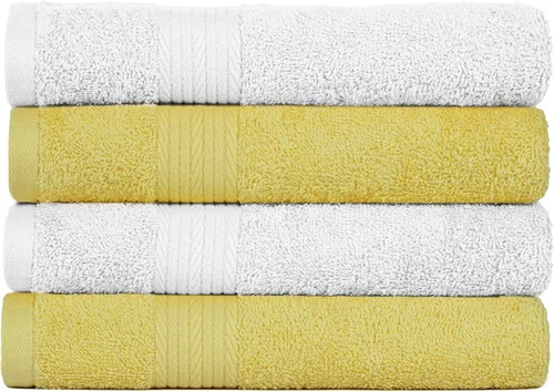 Miniatura 10 de Ample Decor Juego de 12 toallas de baño de 600 GSM, 100% algodón, 4 toallas de baño, 4 toallas de mano, 4 paños de lavado, absorbentes y suaves