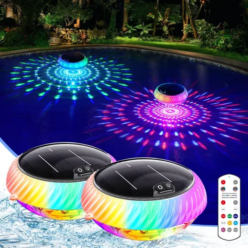 Miniatura 9 de Askyli Luces Flotantes de Piscina, Luces Solares para Piscina con Impermeable IP68 Que Flotan, Luz Solar Flotante para Piscina con Cambio