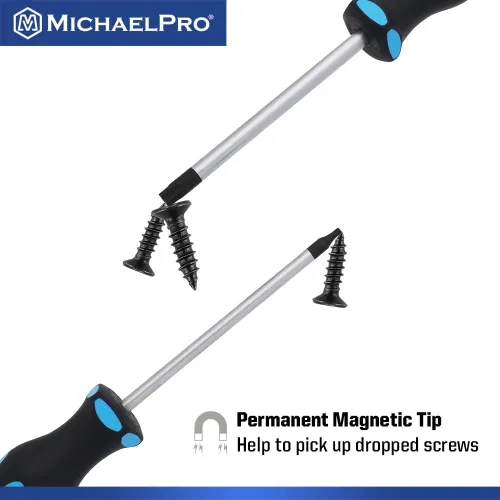 Miniatura 4 de MichaelPro Juego de destornilladores Torx de 7 piezas con mango ergonómico de doble material T10, T15, T20, T25, T27, T30, T40, puntas magnéticas