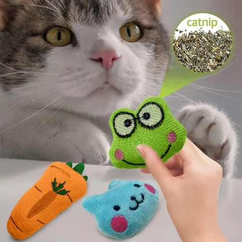 Miniatura 6 de Paquete de 12 juguetes de hierba gatera para gatos, palos de silvervine, bolas de hierba gatera, ratones de hierba gatera, juguetes de patada