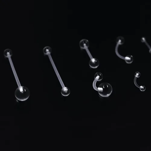 Miniatura 6 de PiercingArt 36pcs Clear Piercing Retainers Bioflex Nose Tongue Nipple Belly Rings Eyebrow Lip Nose Studs Cartilage Tragus Earring Retainer