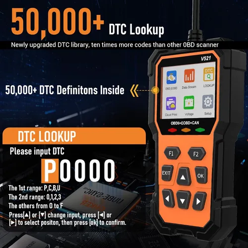 Miniatura 3 de Herramienta de diagnóstico escáner OBD2, escáneres OBD2 profesionales para coche, lector de código de motor con luz de comprobación y función