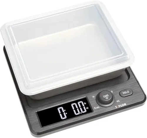 Miniatura 15 de Taylor Báscula de cocina digital impermeable, 11 libras, color negro
