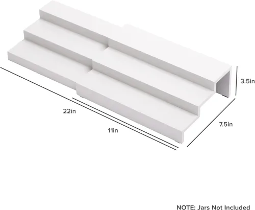 Miniatura 7 de KitchenEdge Organizador de especias expandible para gabinete, estante de 3 niveles para organización de especias (11 a 22 pulgadas), se adapta a 36