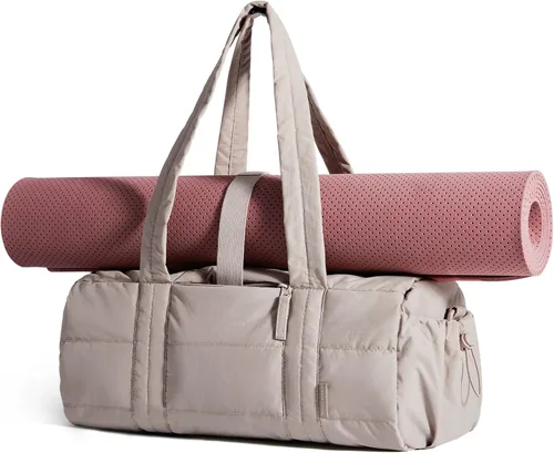 BAGSMART Reiki - Bolsa de gimnasio para mujer, bolsa cruzada mediana para esterilla de yoga con bolsillo para artículos húmedos y secos, bolsa de