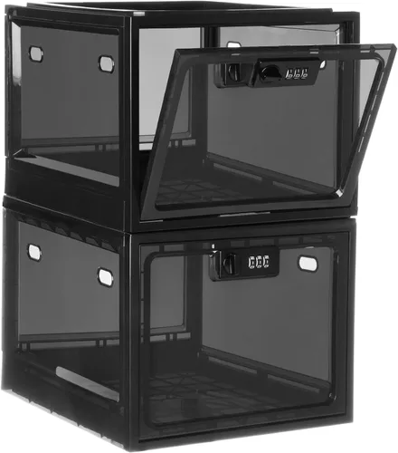 Miniatura 8 de Caja de bloqueo para medicamentos seguros, caja de almacenamiento con cerradura de 10 litros para refrigerador/aperitivos alimentos, cajas