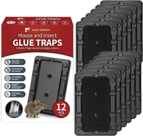 Miniatura 38 de LULUCATCH Trampas para ratones, paquete de 4, trampas de pegamento más grandes y pesadas para ratones, ratas y serpientes, trampas adhesivas