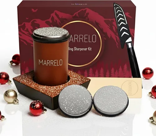 Miniatura 9 de Kit de afilador de cuchillos rodantes, afilador de rodillos de diamante y cerámica con ángulos magnéticos de 15°/20° para cocina, chef y cuchillos