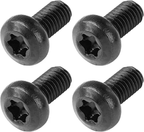 Tornillos negros para placa de matrícula Tesla Model 3, Model Y y BMW (paquete de 4) M5-0.031 x 0.315 in de seguridad T25 cabeza de accionamiento de