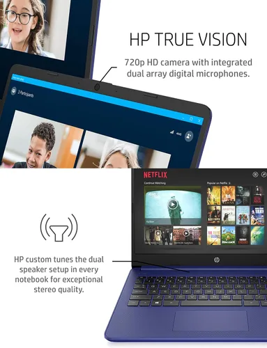 Miniatura 5 de HP Computadora portátil 14, AMD 3020e, 4 GB de RAM, 64 GB de almacenamiento eMMC, pantalla táctil HD de 14 pulgadas, Windows 10 Home en modo S