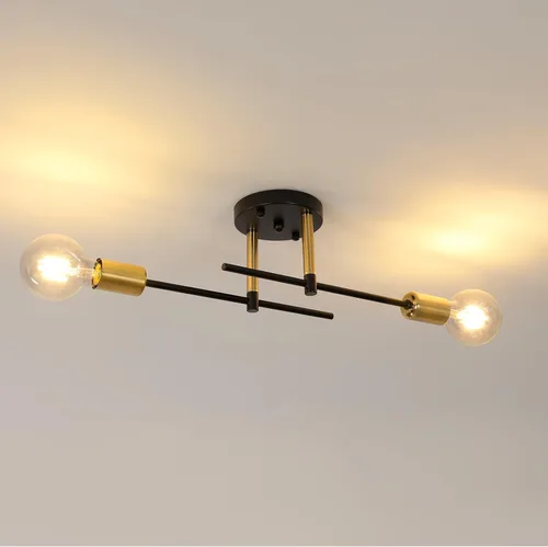 Miniatura 8 de Sputnik - Lámpara de techo semiempotrada con 2 luces Sputnik para dormitorio, comedor, baño, pasillo, sala de estar