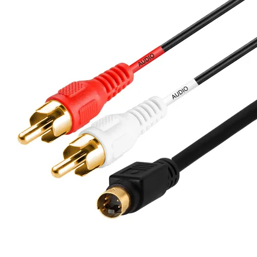Cmple - Cable de video S de 100 pies SVHS de 4 pines, cable de video Mini DIN S-Video para cine en casa, videocámara, receptor DSS, reproductor de
