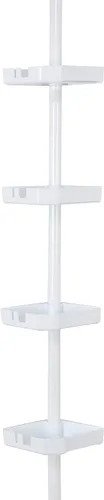 Miniatura 10 de Bath Bliss Organizador de ducha esquinero de tensión de 4 niveles Estantes Ajustable 48"-101" Organizador de baño Bañera y cabina de ducha
