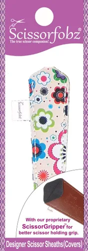 Miniatura 59 de Fundas protectoras para tijeras de diseñador, 4 unidades, tamaño surtido, diseño floral victoriano azul #4-304 Jardín floral victoriano azul