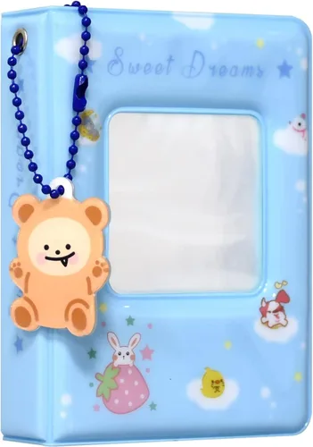 Carpeta Kpop de 3 pulgadas, mini álbum de fotos, carpeta de tarjetas fotográficas Kpop, soporte cuadrado hueco para tarjetas de fotos, álbum Kpop 40