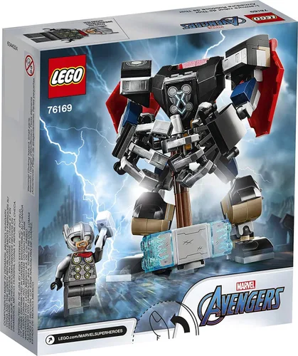 Miniatura 2 de LEGO Marvel Avengers Classic Thor Mech Armor 76169 Cool Thor Hammer Playset; juguete de construcción de superhéroes para niños, nuevo 2020