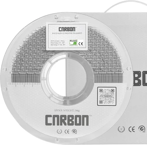 Miniatura 19 de Filamento para impresora 3D PETG de grado alimenticio certificado ECO - CARBON by Comfy Materials - Probado en laboratorio, compatible con la FDA