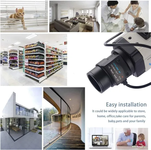 Miniatura 8 de CCTV Mini HD 1/3 CCD 960h Auto Iris 1000tvl 0.110-0.472 in lente varifocal Bullet Box cámara de seguridad cámara de vigilancia interior/exterior