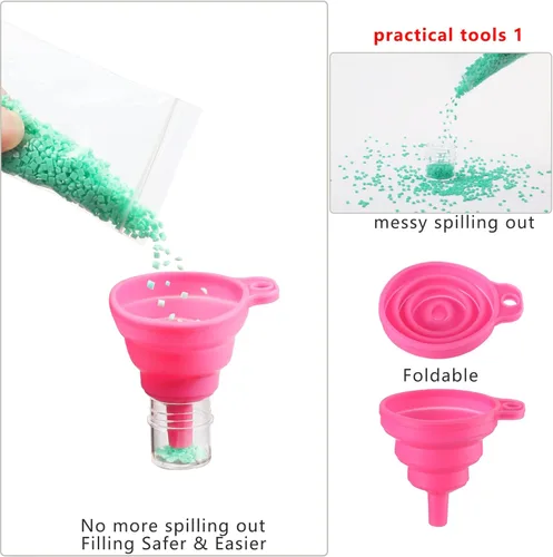 Miniatura 6 de Douorgan Contenedores de Almacenamiento de Pintura de Diamante Accesorios y Herramientas Organizador Portátil de Pintura de Diamante Estuche