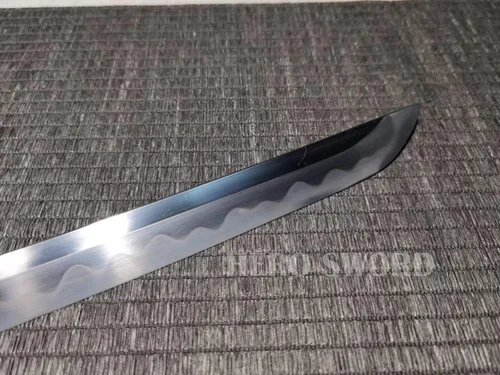 Miniatura 9 de Samurai Katana Espada japonesa hecha a mano, práctica, acero al carbono 1095, templada, espiga completa, muy afilada, cuchillo listo para combate