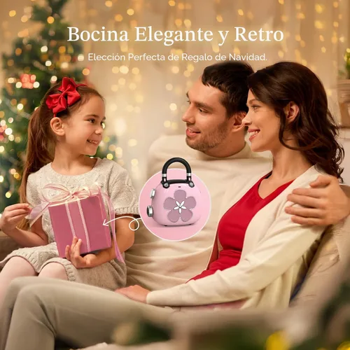 Miniatura 9 de DOSS Candy - Mini altavoz Bluetooth 2 en 1 y bonito dije de bolsa con sonido fuerte, relleno ideal para calcetín navideño para mujeres, novia, Rosa