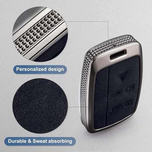 Miniatura 4 de YO&YOYE Compatible con llavero Land Rover Funda con llavero de cuero para Range Rover Evoque Sport Velar Land Rover Discovery Jaguar F-Pace F-Type